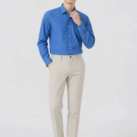 남M/마시모뚜띠 (새상품) 블루 플라워 셔츠