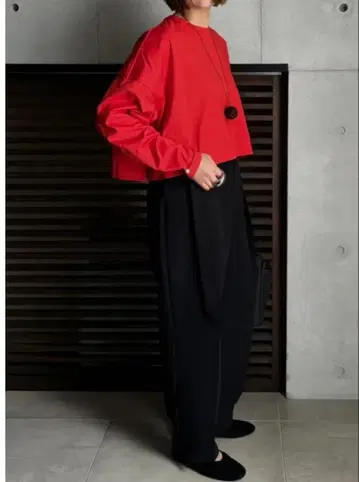 LOHEN 24AW Voxy line cropped I shirt