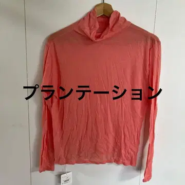 새상품 플랜테이션 터틀넥 긴팔 티셔츠 핑크