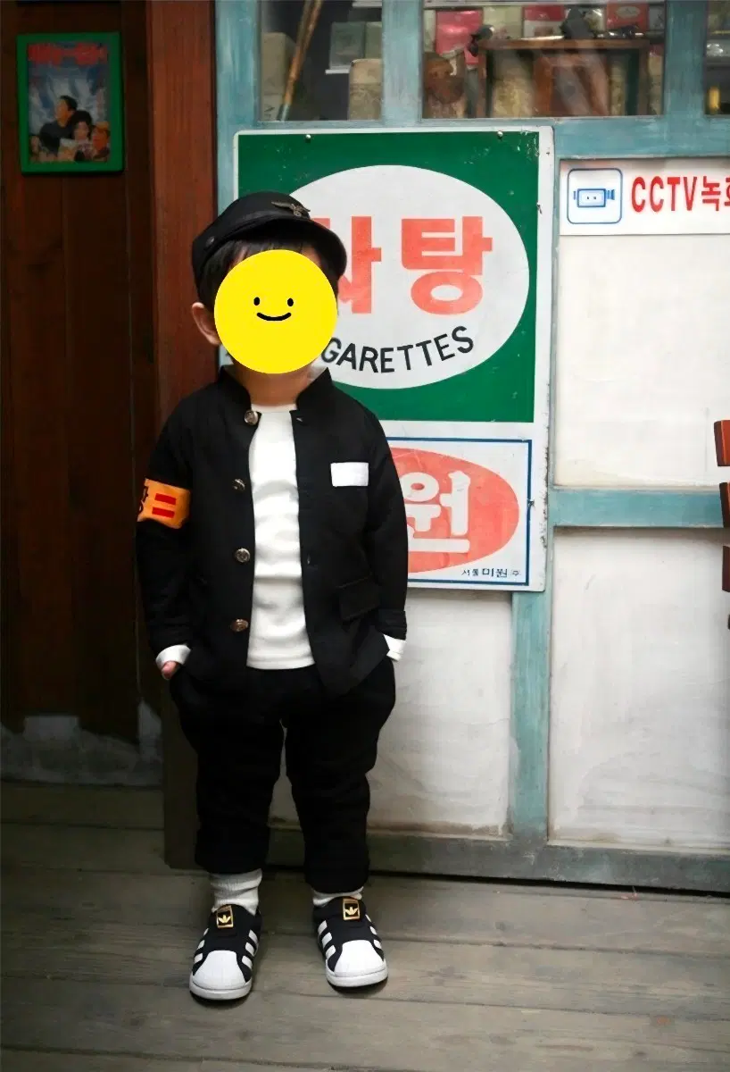 아동 옛날 교복 세트 (상의, 하의, 모자)-9호