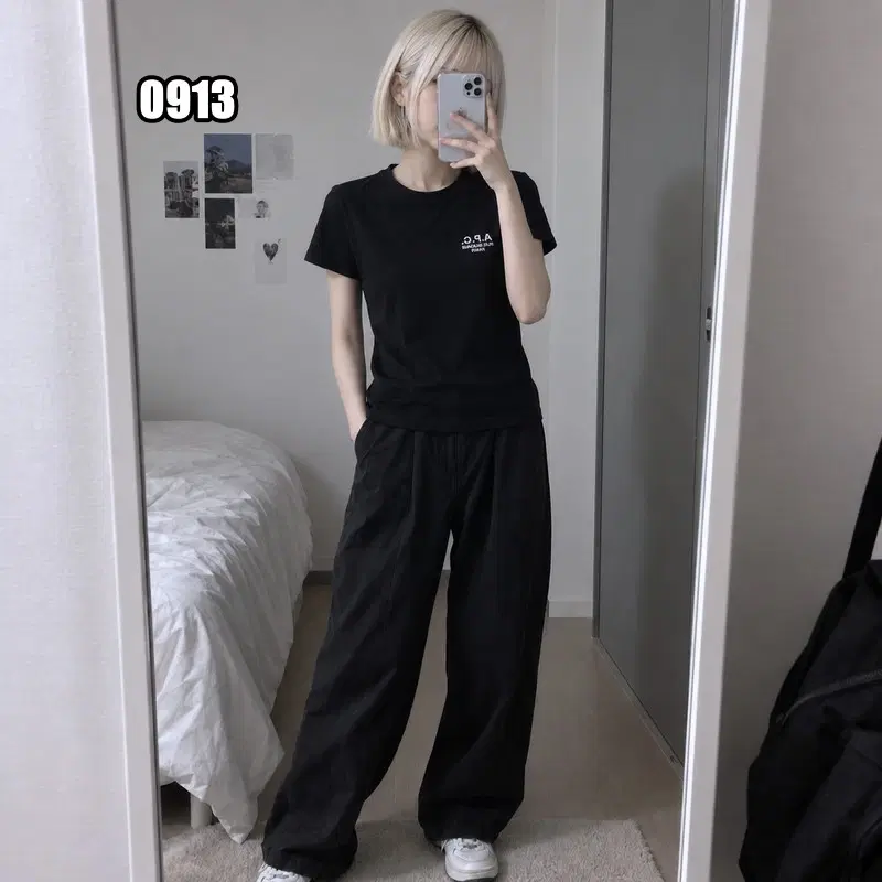 M 아페쎄(A.P.C.)로고 반팔 티셔츠