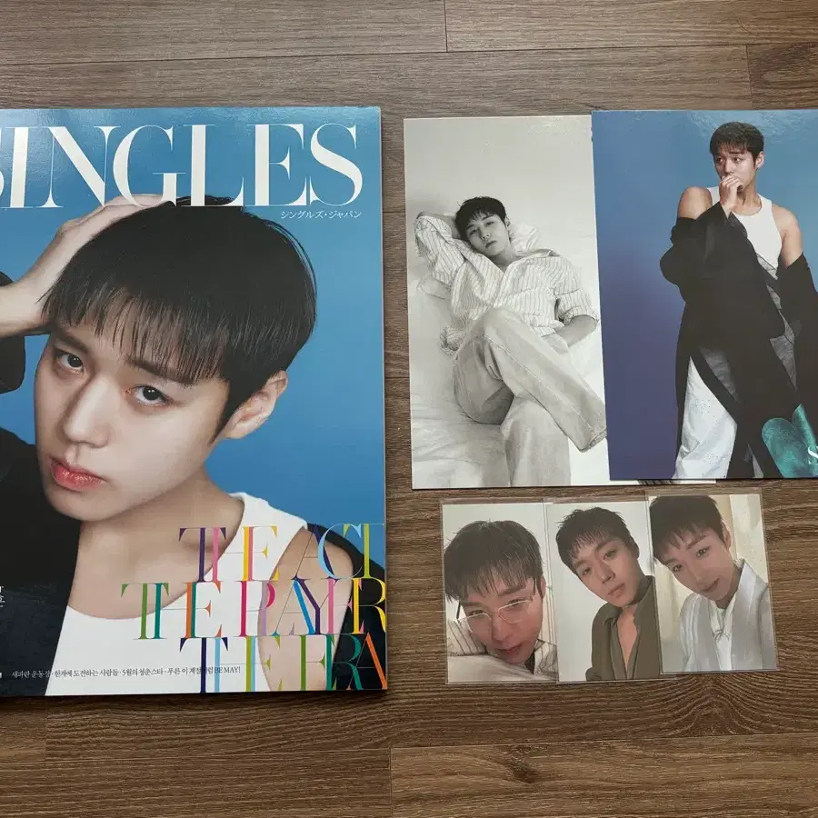 싱글즈 재팬 박지훈 커버 잡지+포카 풀셋 판매합니다