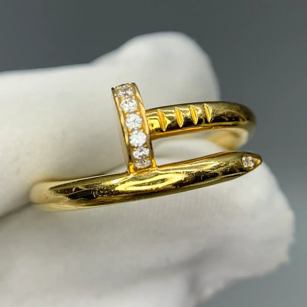 267004546 까르띠에 저스트 앵 끌루 반지 18K 옐로우골드 HALF DIA SIZE 56