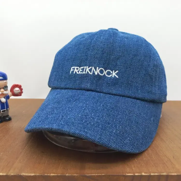 프라이노크 FREIKNOCK 데님 야구모자 스트리트 레저 연예인 볼캡 블루