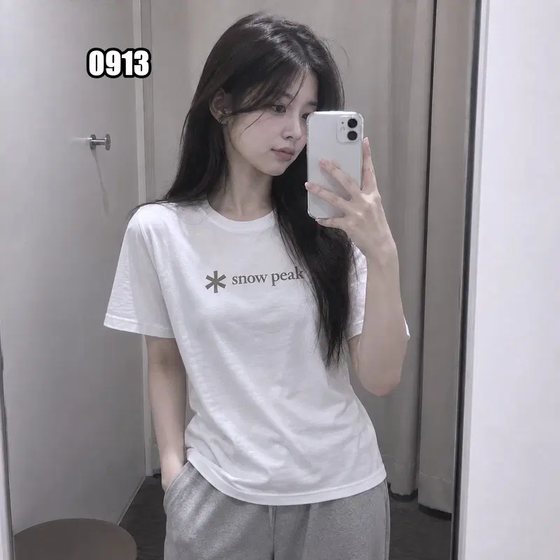 L 스노우피크 빅로고 반팔 티셔츠