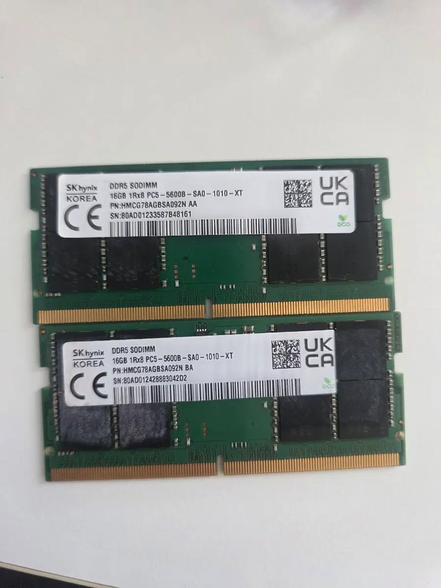 SK하이닉스 DDR5 SODIMM 16GB PC5-5600B 2개