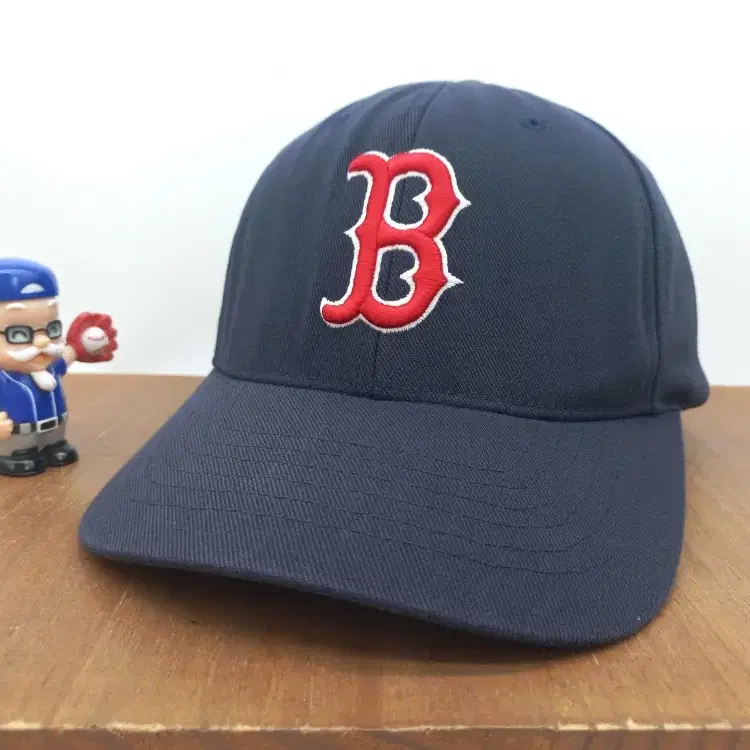 MLB 보스턴 레드삭스 루키 언스트럭쳐 레트로 야구모자 볼캡 네이비 레드