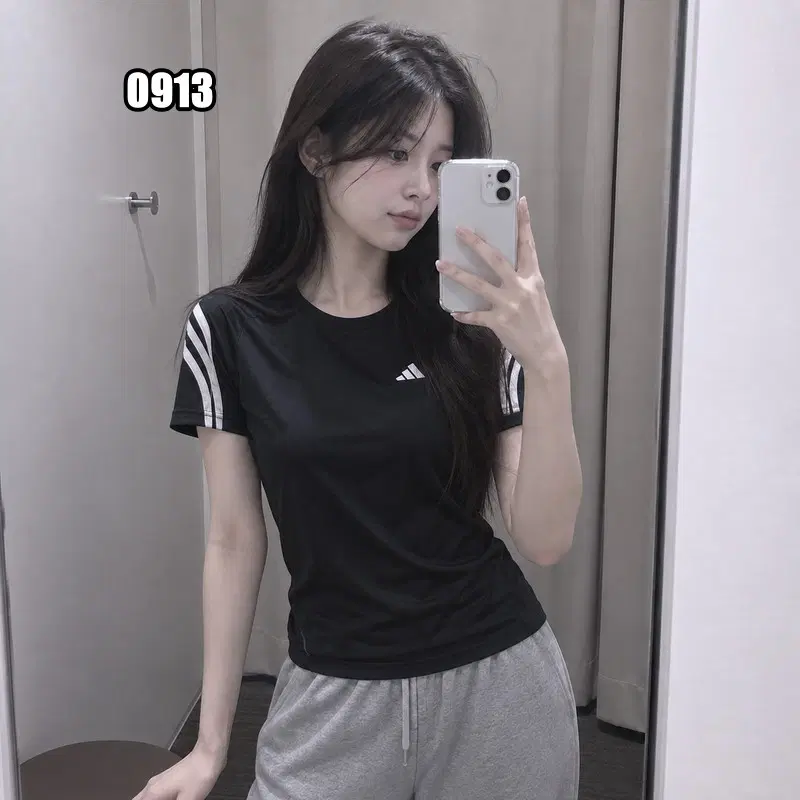 S 아디다스 기능성 러닝 및 트레이닝 반팔 티셔츠
