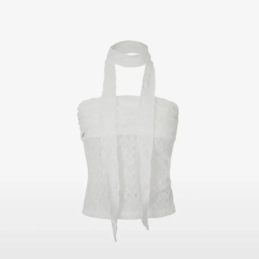 새상품, 품절) 페인오어플레져 BELLA SCARF TOP white
