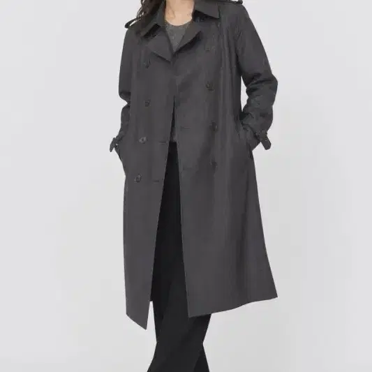 여M/띠어리 린넨 더블 버튼 트렌치 자켓