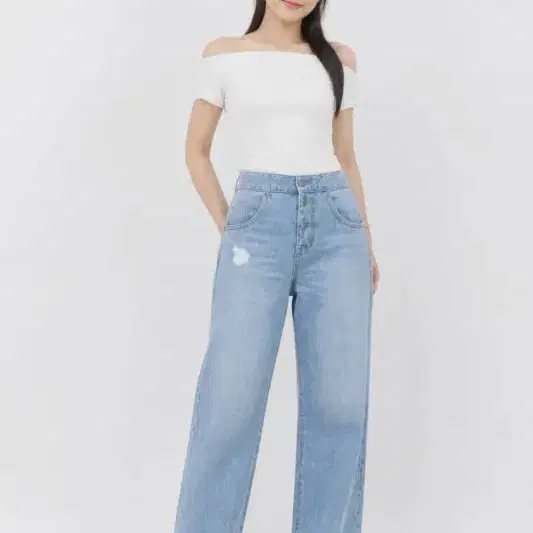 여24/SJYP 연청 하이웨스트 와이드 팬츠