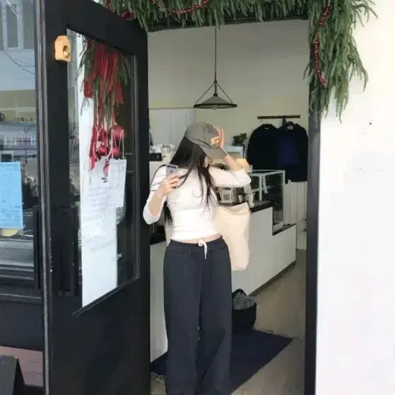 어반룸 폭닥 기모 조거 팬츠 네이비