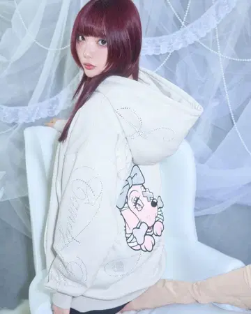 미셸 마카롱 갈피 콜라보 키라키라 BIG 후드티