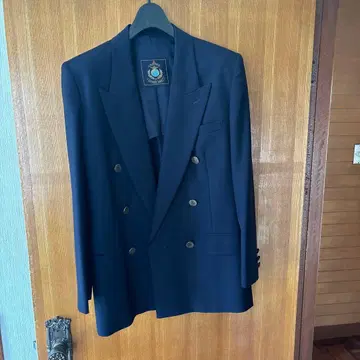 Gerardo Darel 네이비 더블 브레스트 자켓