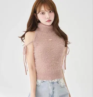 darich 레이디 여성 샤기 니트탑 PNK