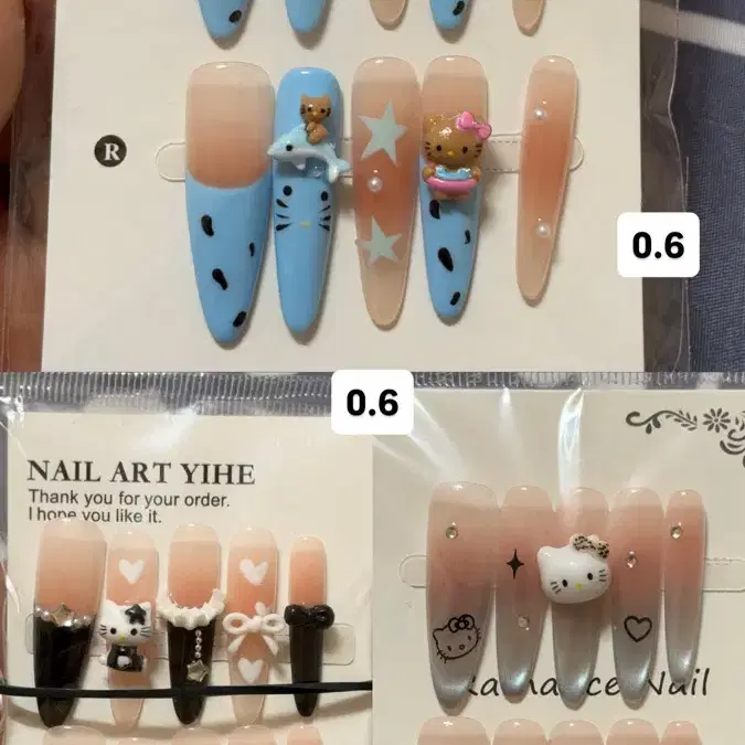 수제네일팁 S 캐릭터 오발쉐입