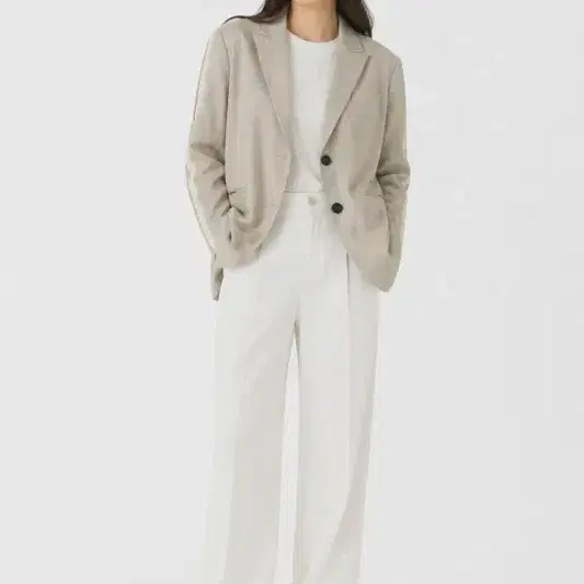 여66/보브 22FW 린넨 투버튼 블레이저 (사진참고)