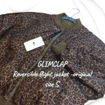 미사용 택 포함 GLIMCLAP 리버서블 플라이트 자켓 MA-1 레오파드