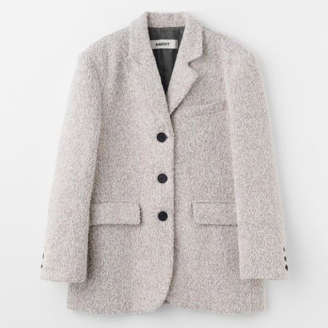 [새제품] 언에디트 울 부클 자켓 F Wool Boucle 3Button Blazer