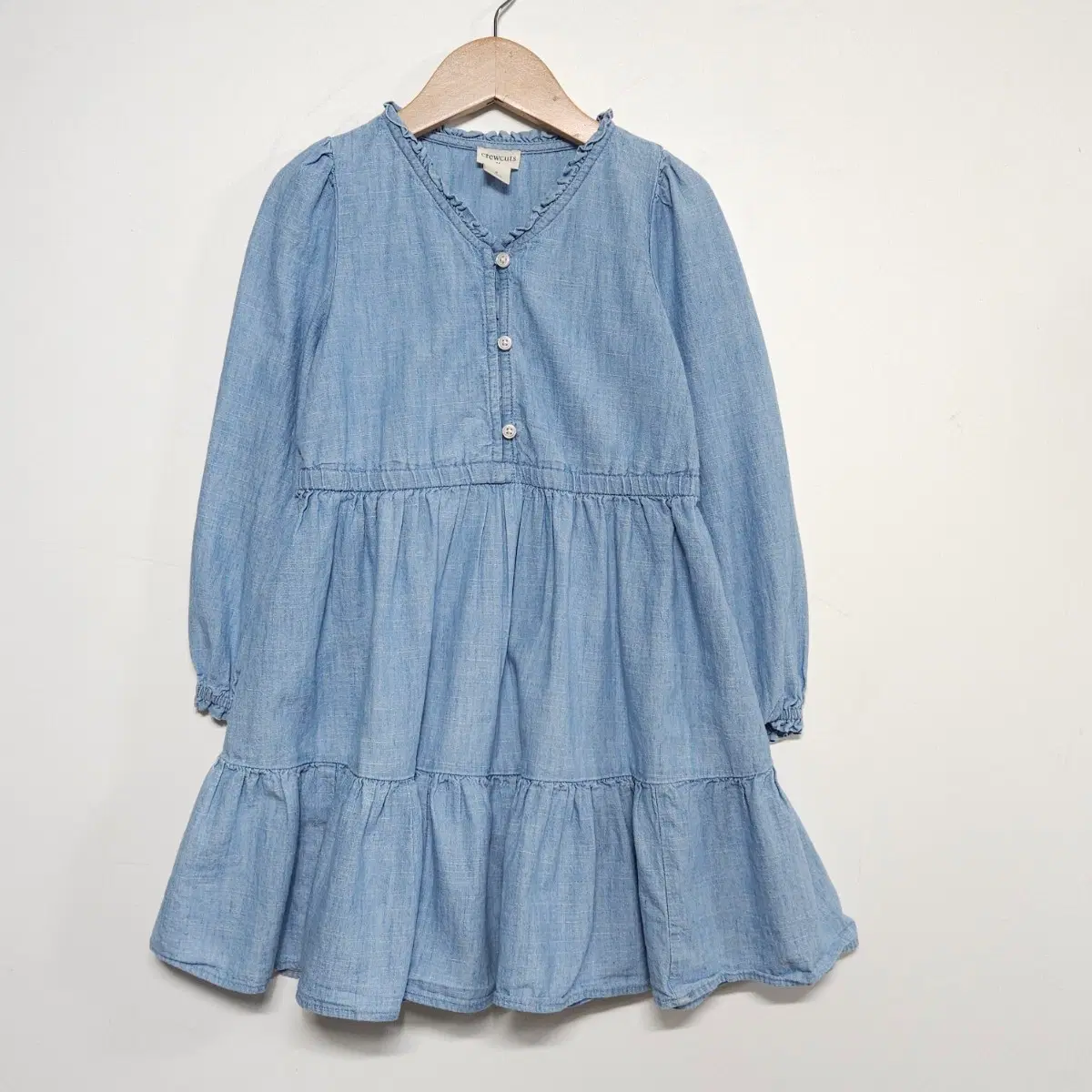 크루컷 J.CREW 8세 샴브레이 프릴 원피스