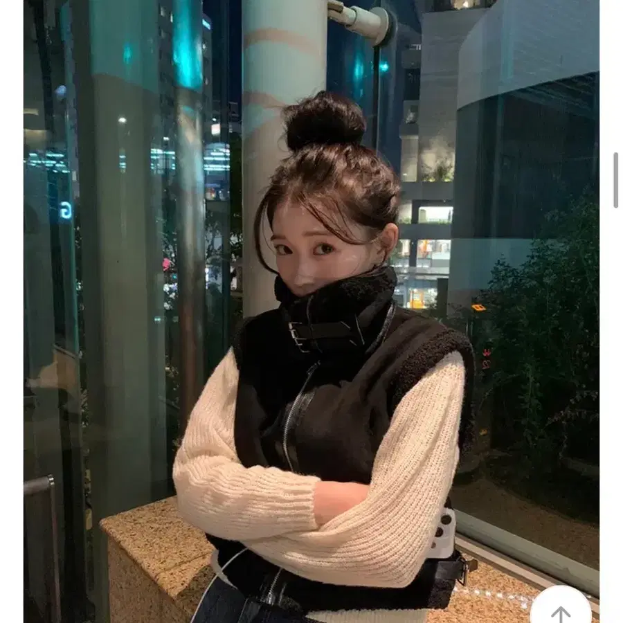 커닝 조끼 무스탕