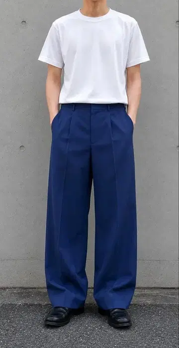 [ YZIP ] 80s blue wide slacks archive
