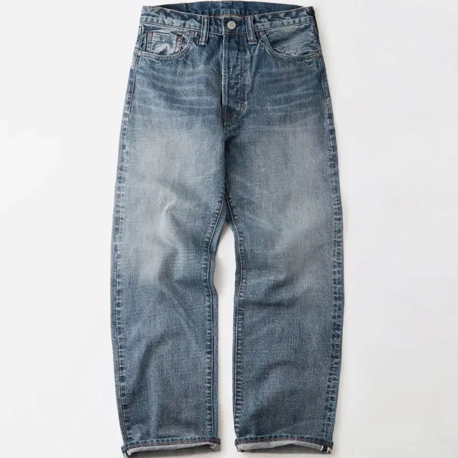 아웃스탠딩 40S SELVEDGE STRAIGHT PANTS_L.BLUE 팝니다