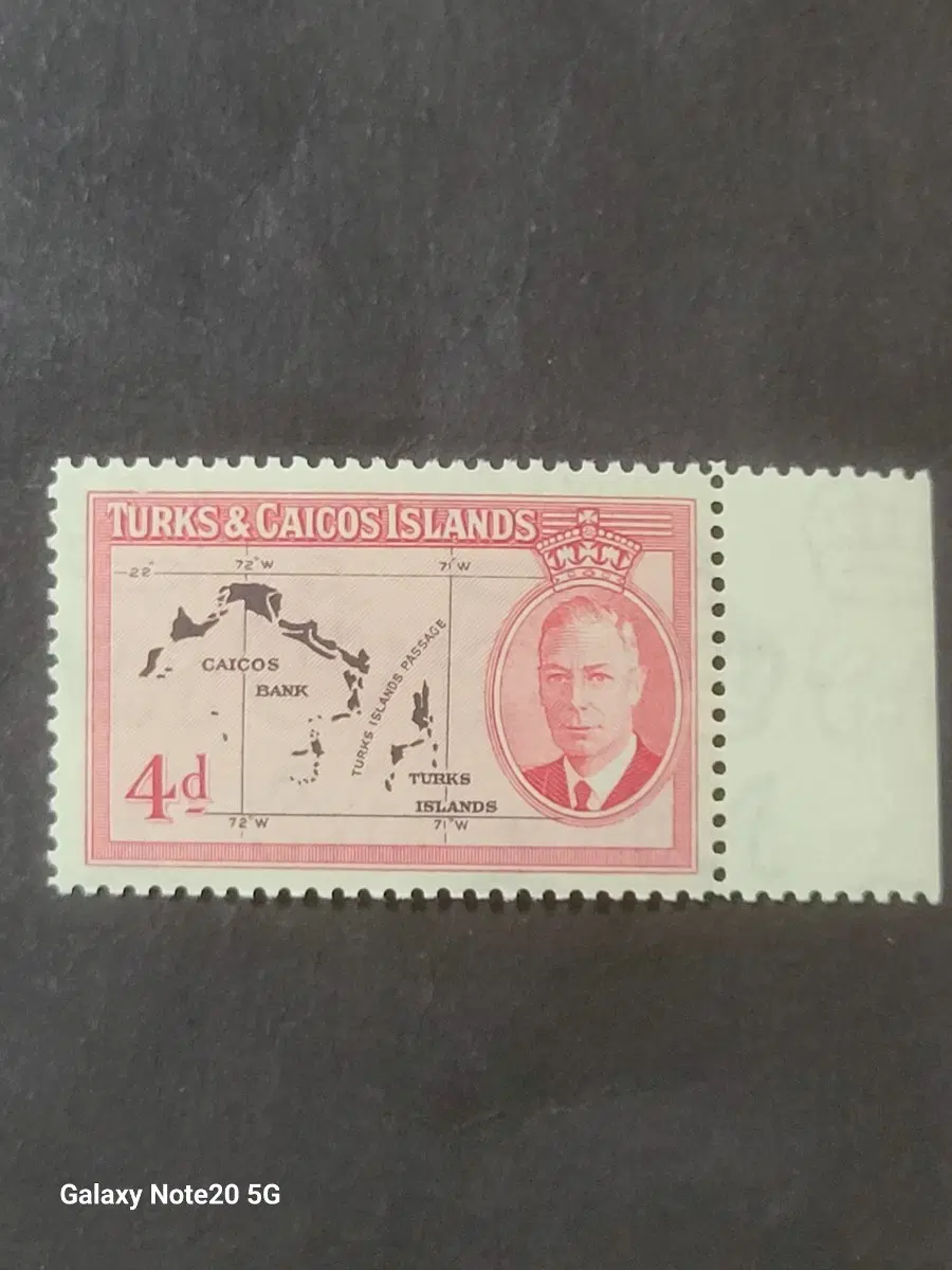 1950년 영국 킹조지6세 터크스방문기념 우표Turks &Caicos Islands