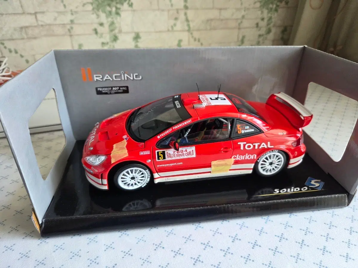 솔리도 푸조 307 WRC 레이싱 카 1/18 다이캐스트