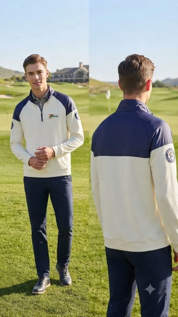 후지쿠라 골프웨어 100 사이즈 집업 스웨터