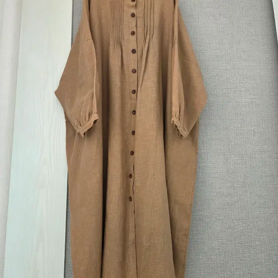 브라운 박시 롱원피스 or 아우터