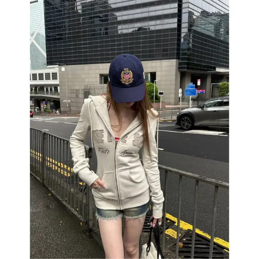 RASE LE SOL 후드집업 티셔츠 라이트 그레이 후드 스웨트셔츠