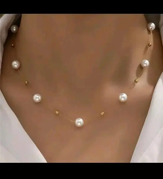 새상품 진주 골드볼 목걸이