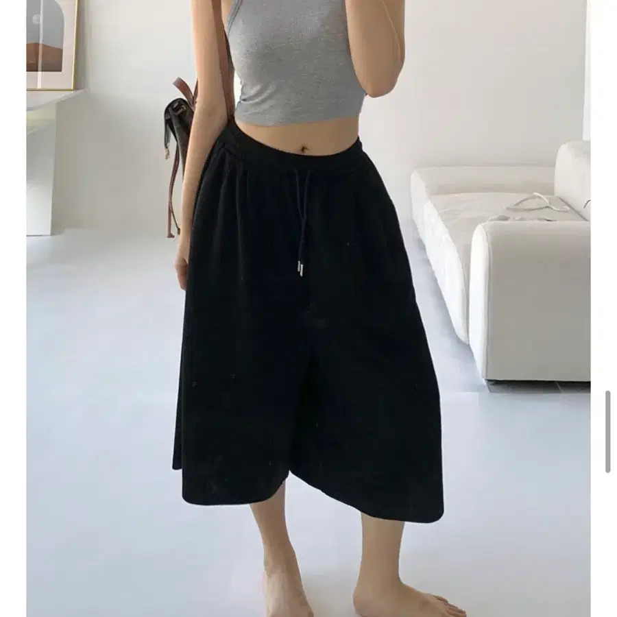 쿨 버뮤다 에어리 팬츠 블랙 M