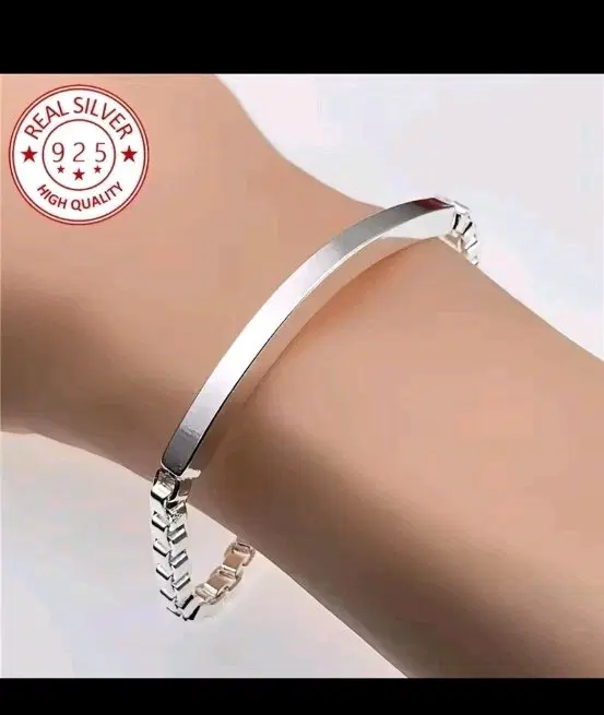 새상품 925 실버 막대바 팔찌 디자인
