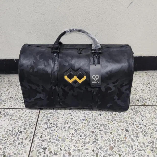 VWX 블랙카모 보스턴백