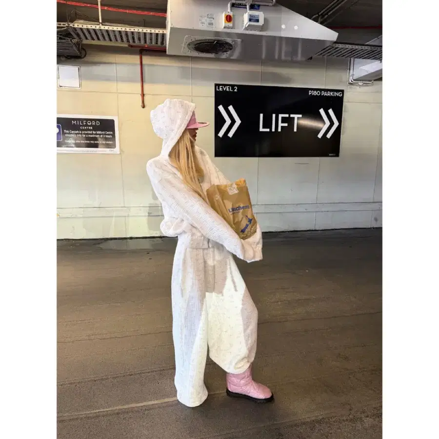 RASE LE SOL 팬츠 바지 Cloud Suit 6겹 이중사 루즈핏 밴딩 팬츠