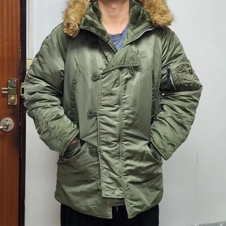 알파인더스트리 Alpha Industries N-3B 헤리티지 세이지 그린 파카 L
