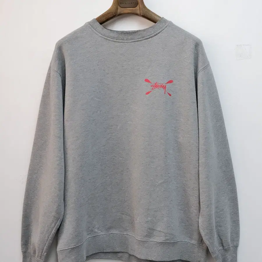 90s STUSSY MADE IN USA - cotton poly sweat shirts [L]