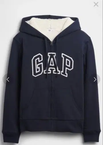 GAP 보아 라이너 집업 후드티 네이비
