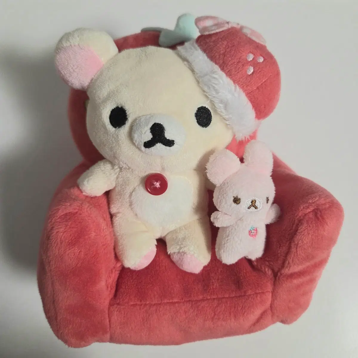 산엑스 코리락쿠마 딸기 소파 쇼파 누이 인형