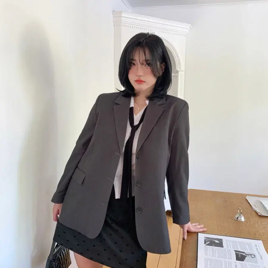 리치무드 어패럴 제작라인 팜므 tailored jk (4color)