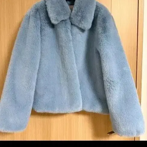 페이크퍼 자켓 블루