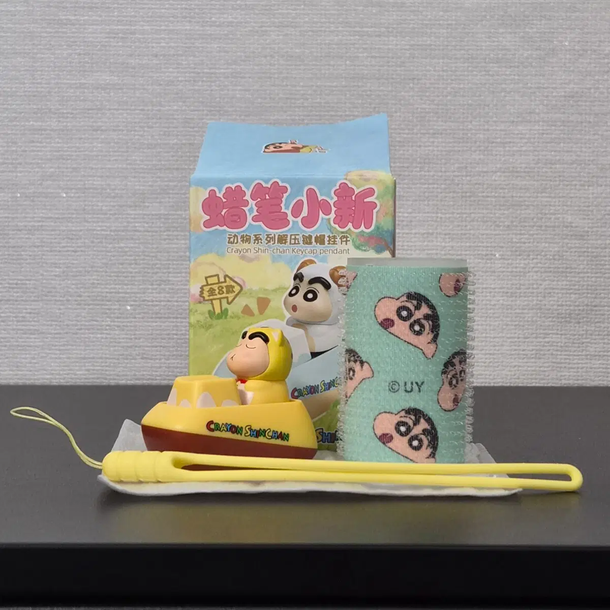 4.4cm 크레용신짱 피규어 키캡 클리커 키링 고양이 짱구