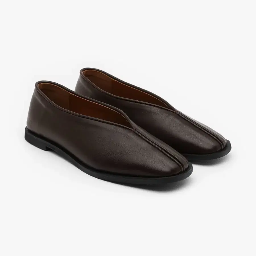 epure ODE V-Cut Flats - dark brown 245 에퓨레 브이 플랫 다크브라운