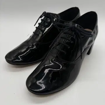 컨디션 최상 Repetto zizi/지지 37.5(24.0cm) 에나멜 블랙