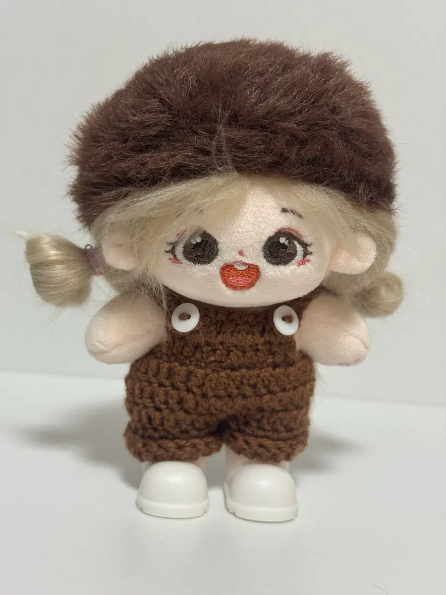 10cm 솜인형 뜨개 멜빵바지 (색상 선택 가능)