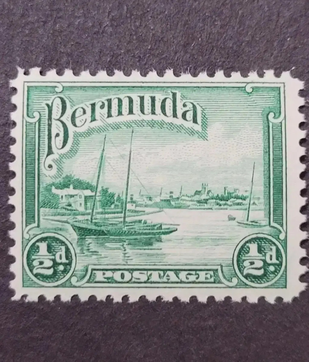1938년 영국 킹조지6세 버뮤다세인트조지항 방문기념 우표