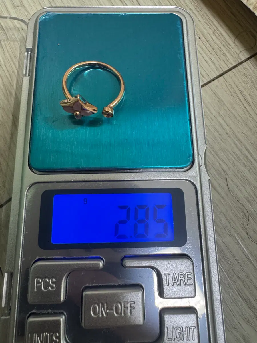 18K 다이아 자개 오픈 반지