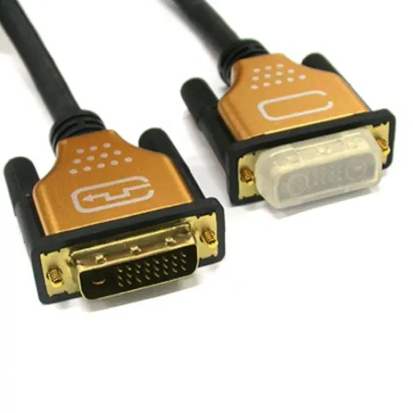 DVI-D 듀얼 모니터 연결 골드메탈 장거리 케이블 10m